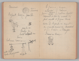 Charles-Justin Le Coeur - Carnet de notes concernant son voyage en Italie