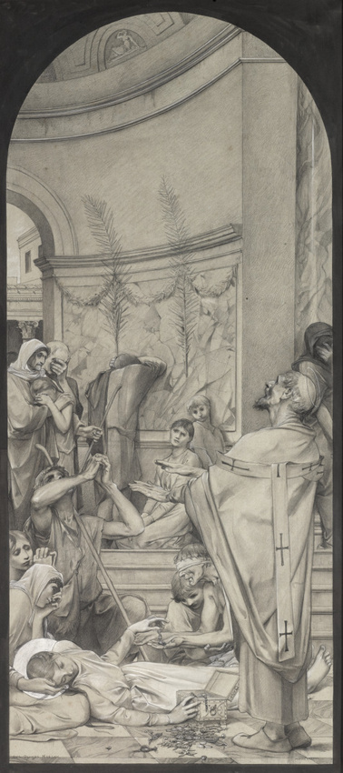 Luc Olivier Merson - Sainte Cécile et les pauvres
