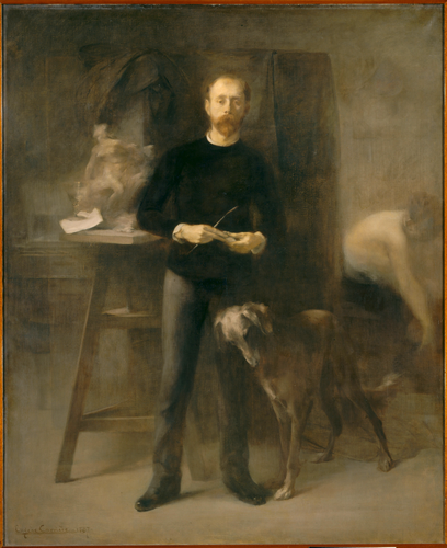 Eugène Carrière - Louis-Henri Devillez dans son atelier