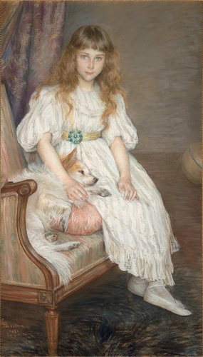 Louise Breslau - Portrait de Mademoiselle Adeline Poznanska enfant