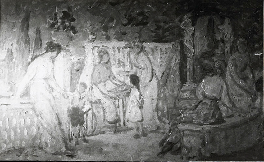 Georges d' Espagnat - Femmes et enfants sur la terrasse