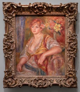 Blonde à la rose - Auguste Renoir