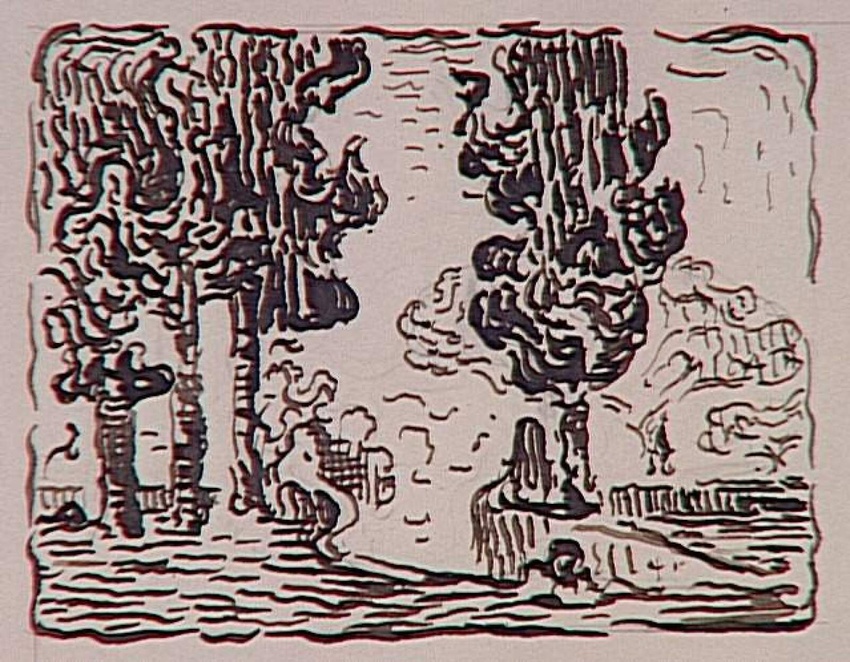 Paul Signac - Saint-Tropez, le cyprès de Sainte-Anne