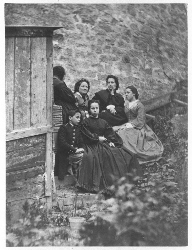 Achille Bonnuit - Portrait de groupe au jardin