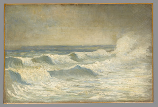 Alphonse Osbert - La Vague à Diélette (Manche)