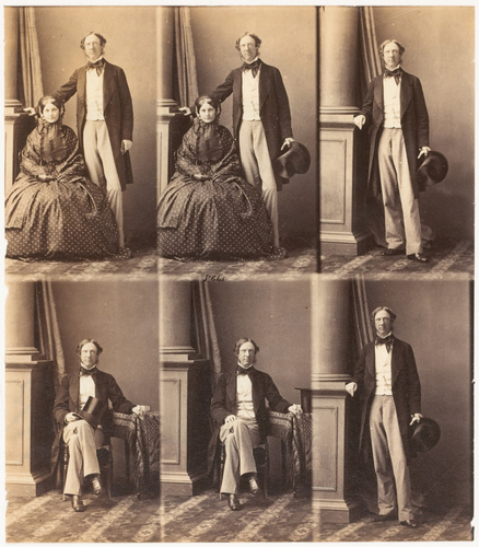 André Adolphe Eugène Disdéri - M. et Mme. H. G. Stuart en six poses, deux le cou...