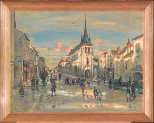 Jean-François Raffaëlli - La Place Saint-Jean à Nemours