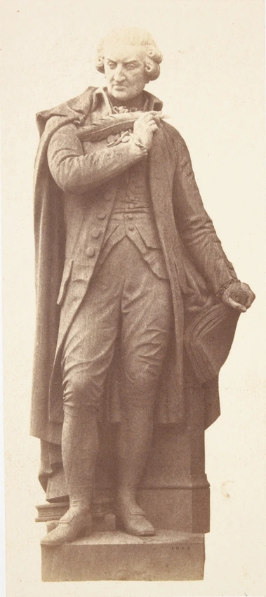 Edouard Baldus - "Condorcet", statue de Pierre Loison, décor du palais du Louvre...