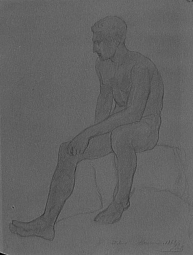 Louis Boitte - Naples, Musée National, Mercure au repos, bronze provenant d'Herc...