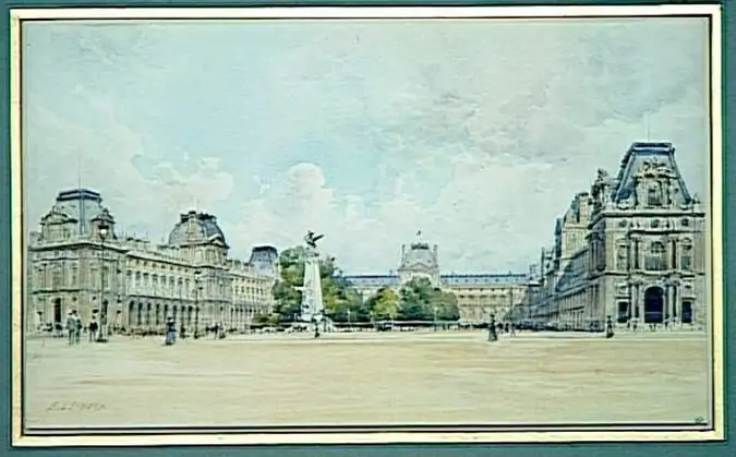 Ernest Lessieux - Vue du palais du Louvre