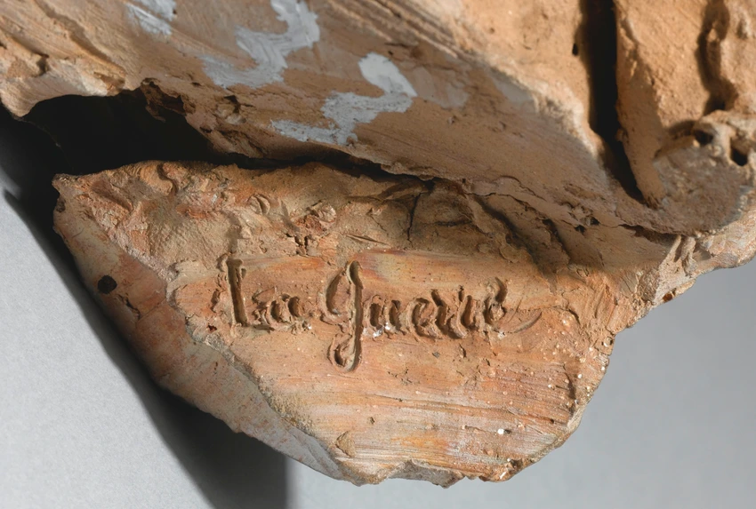 Guerre, tête de soldat casqué - Jules Desbois