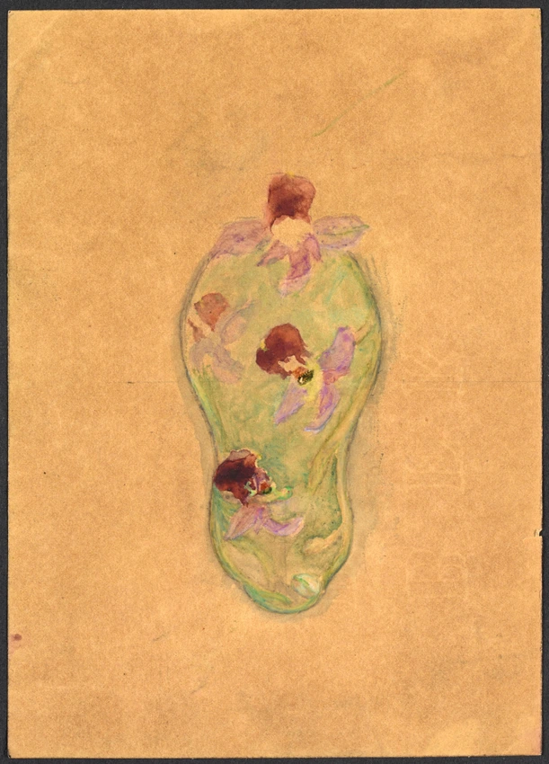 Ornement avec motifs d'orchidées - René Lalique