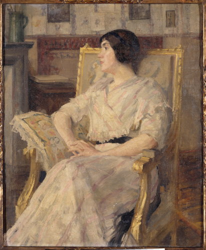 Maurice Berthon - Jeune femme assise dans un fauteuil