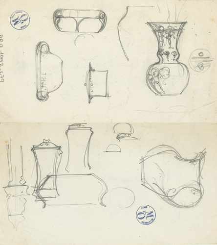 Auguste Delaherche - Plats, vases et récipients (recto et verso)