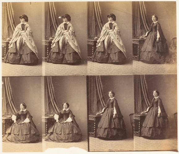 André Adolphe Eugène Disdéri - Comtesse Rostopchine en huit poses, six en pied, ...