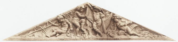 Edouard Baldus - "La Pêche", sculpture de François Truphème, décor du palais du ...