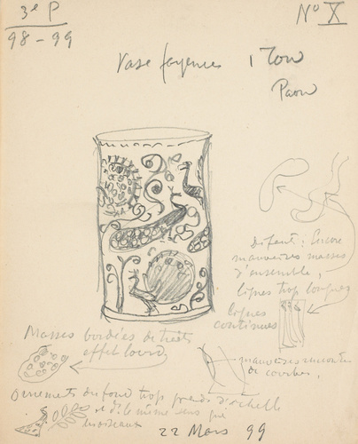 Eugène Grasset - Vase décoré de paons