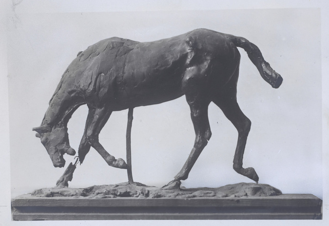 Gauthier - "Cheval faisant une descente de main", sculpture d'Edgar Degas