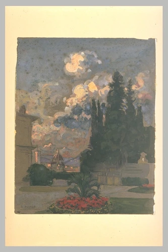 Charles Duvent - Jardin à Florence