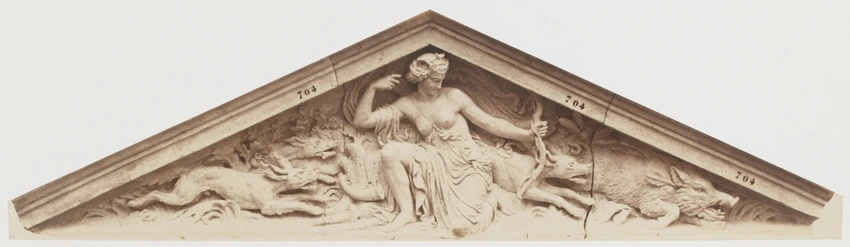 Edouard Baldus - "La Chasse", sculpture de François Théophile Murgey, décor du p...