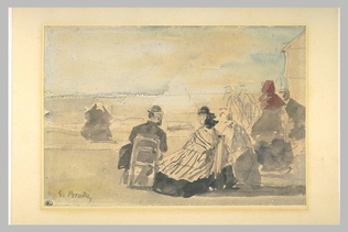Eugène Boudin - Plage à Trouville