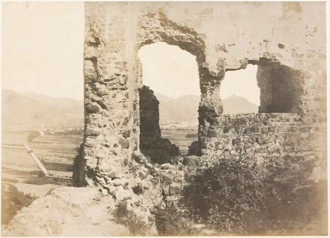 Charles Marville - Les Sept Montagnes vues des ruines du Godesberg, les bords du...