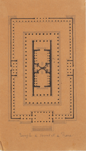 Edouard Villain - Plan du temple de Vénus et de Rome