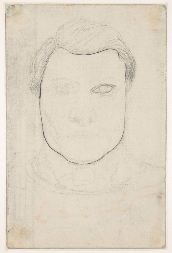 Léon Bonvin - Tête d'homme vue de face