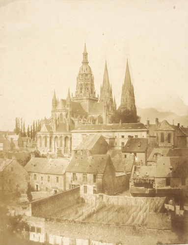 Auguste Autin - Chevet de la Cathédrale de Bayeux et alentours