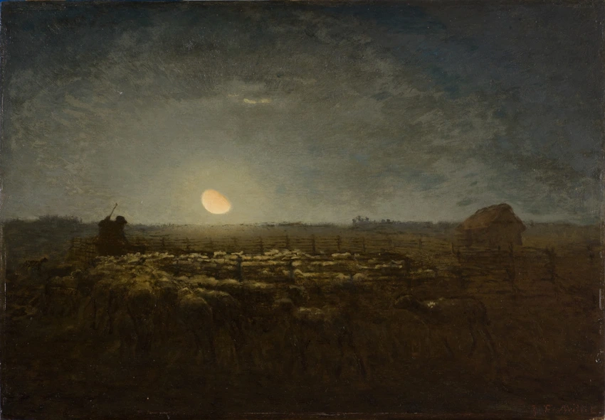 Le Parc à moutons, clair de lune - Jean-François Millet