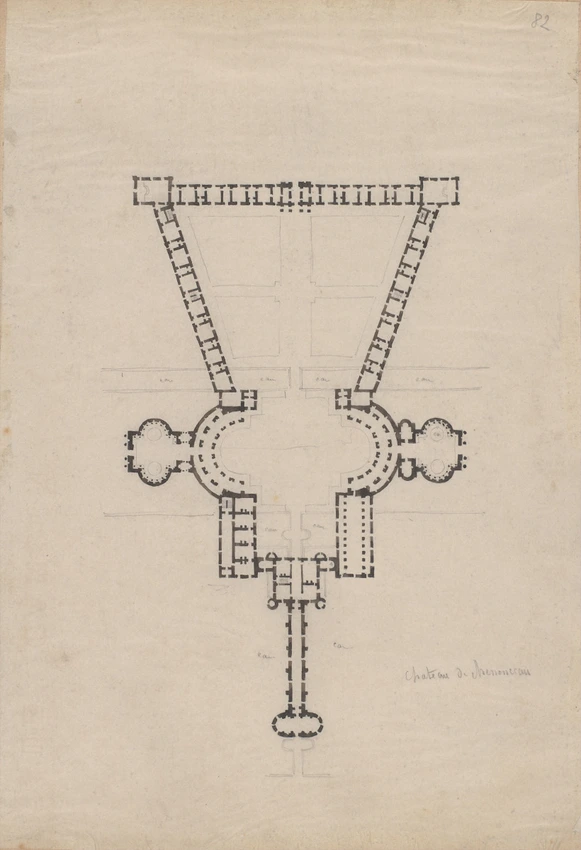 Plan du château de Chenonceau et du parc Louis Boitte Musée d