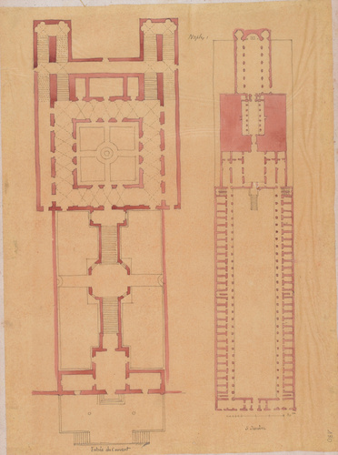 Louis Boitte - Naples, deux plans du couvent San Janvier