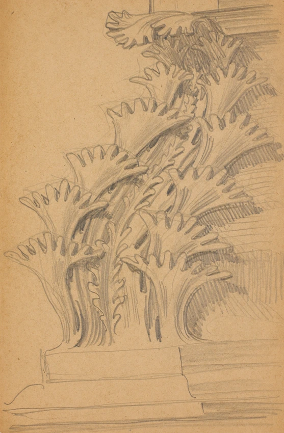 Eugène Grasset - Palmettes sur base de colonne