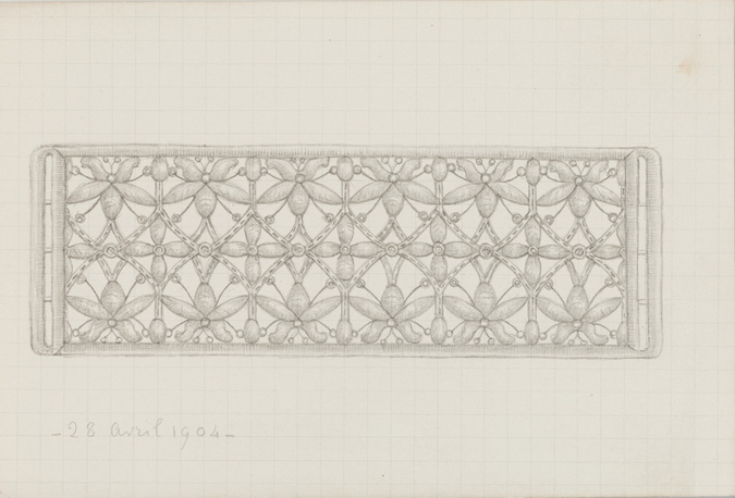 Enguerrand du Suau de la Croix - Plaque à motif floral et végétal