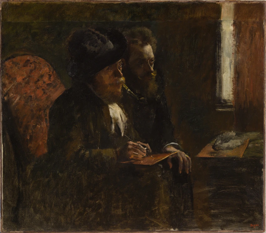 Portrait du graveur Desboutin et du graveur Lepic - Edgar Degas