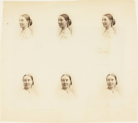 André Adolphe Eugène Disdéri - Mme. Davenport en huit poses en buste