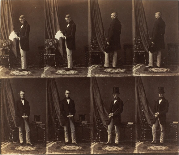 André Adolphe Eugène Disdéri - M. Mornington Wellesley en huit poses en pied