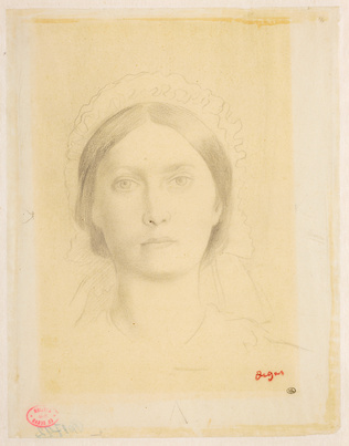 Edgar Degas - Marguerite de Gas, en buste