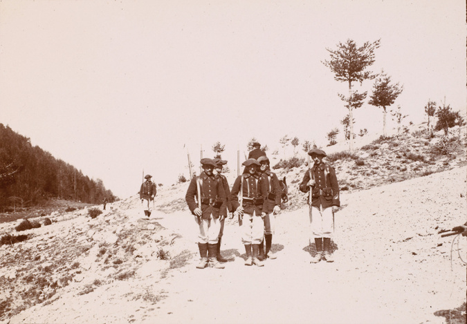 Anonyme - Soldats au col de Saint-Martin