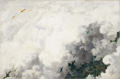 tableau, André Devambez, Le seul oiseau qui vole au-dessus des nuages, en 1910
