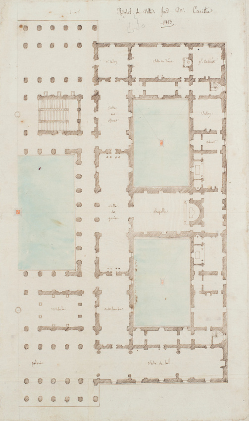 Edouard Villain - Mr Caristie, Plan d’un Hôtel de ville, 1813