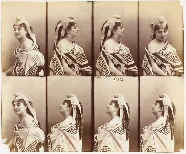 André Adolphe Eugène Disdéri - Mlle Alice Regnault en huit poses