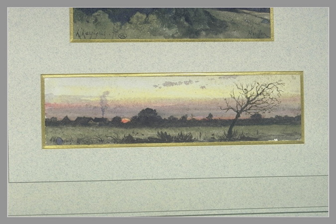 Paysage de campagne avec un village
