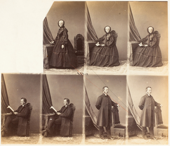 André Adolphe Eugène Disdéri - M. et Mme Perceval Ward en sept poses, trois mada...