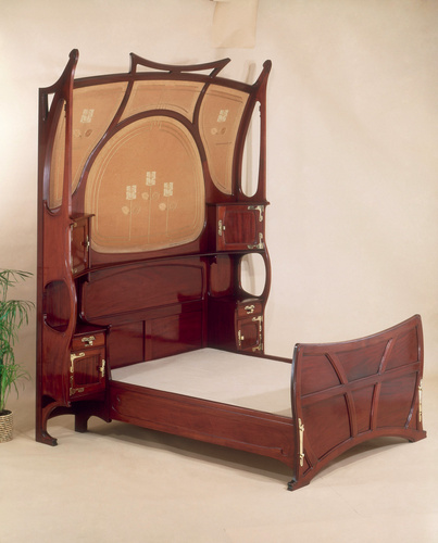 Gustave Serrurier-Bovy - Mobilier de chambre à coucher : lit