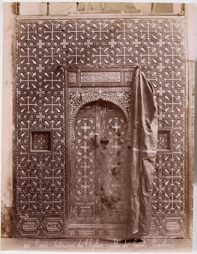 Félix Bonfils - Le Caire, intérieur de l'église copte de Sainte-Barbara