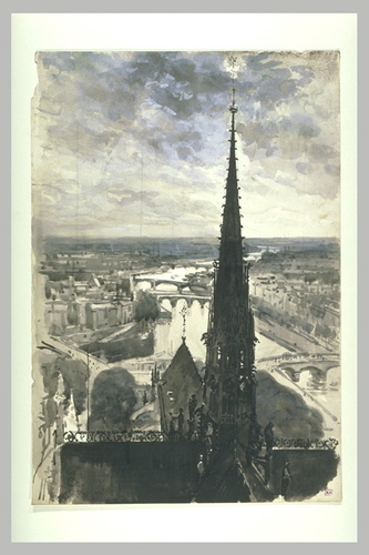 Joseph Pennell - Notre Dame de Paris : la flèche vue des tours