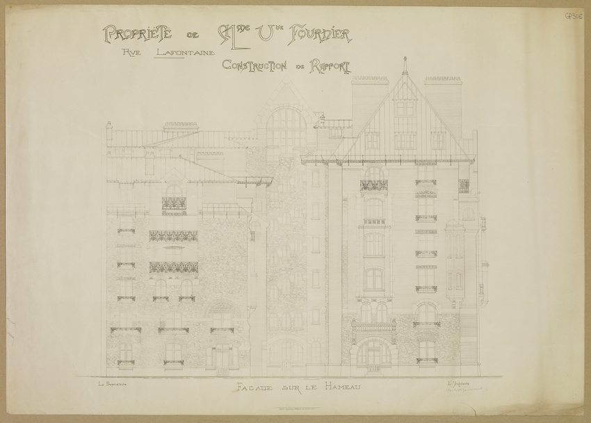 Hector Guimard - Paris 16e, 16, rue La Fontaine, Castel Béranger, propriété de M...