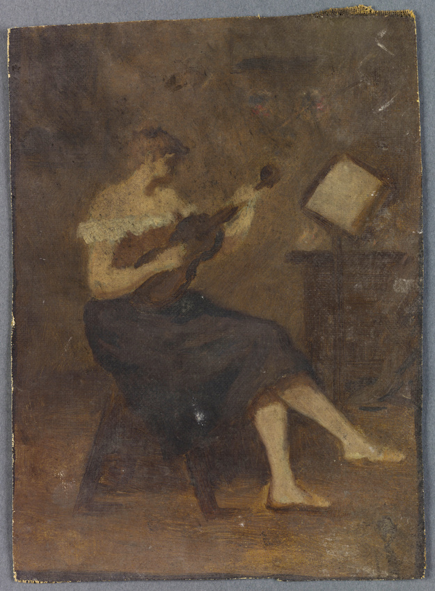 Alphonse Osbert - Jeune femme à la mandoline
