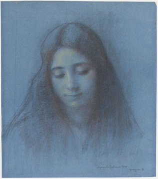 Portrait de jeune fille aux cheveux longs - Pascal Dagnan-Bouveret